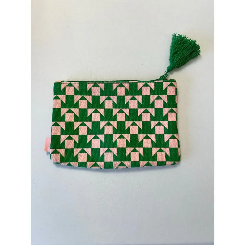 Ipsy‎ Glam Bag 2023 Pink Green Geometric Tassle